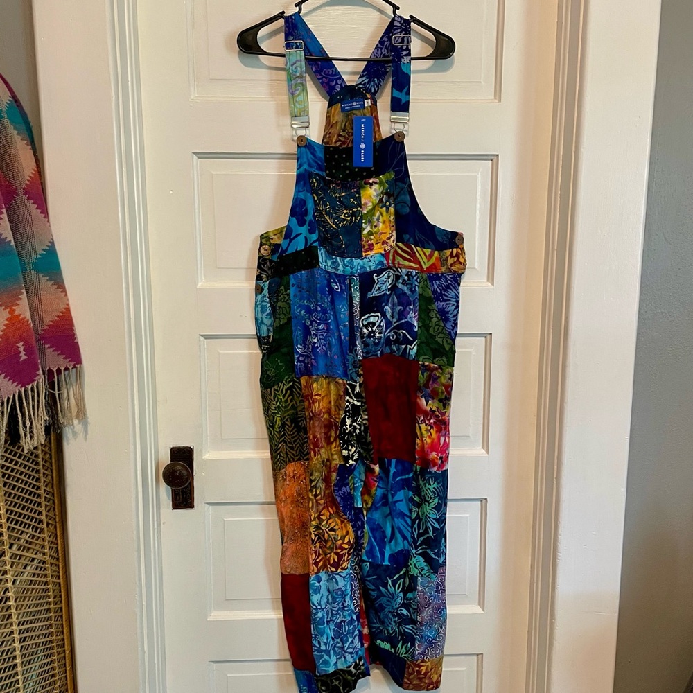 Mexicali Blues Patchwork Overalls NWT